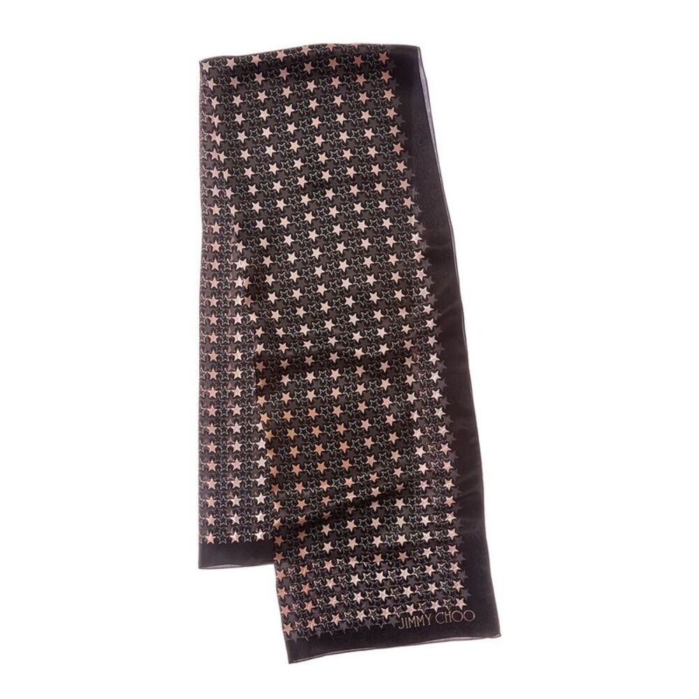 Jimmy Choo Silk Scarf, Beige